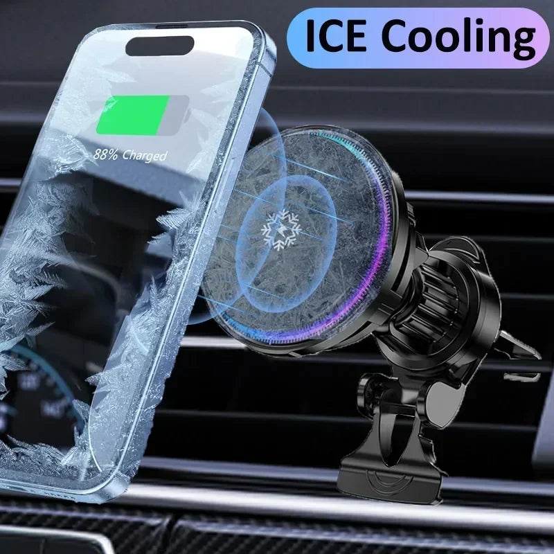Wireless car charger fast charging station for iPhone 16 15 14 13 12 Pro Max MacSafe