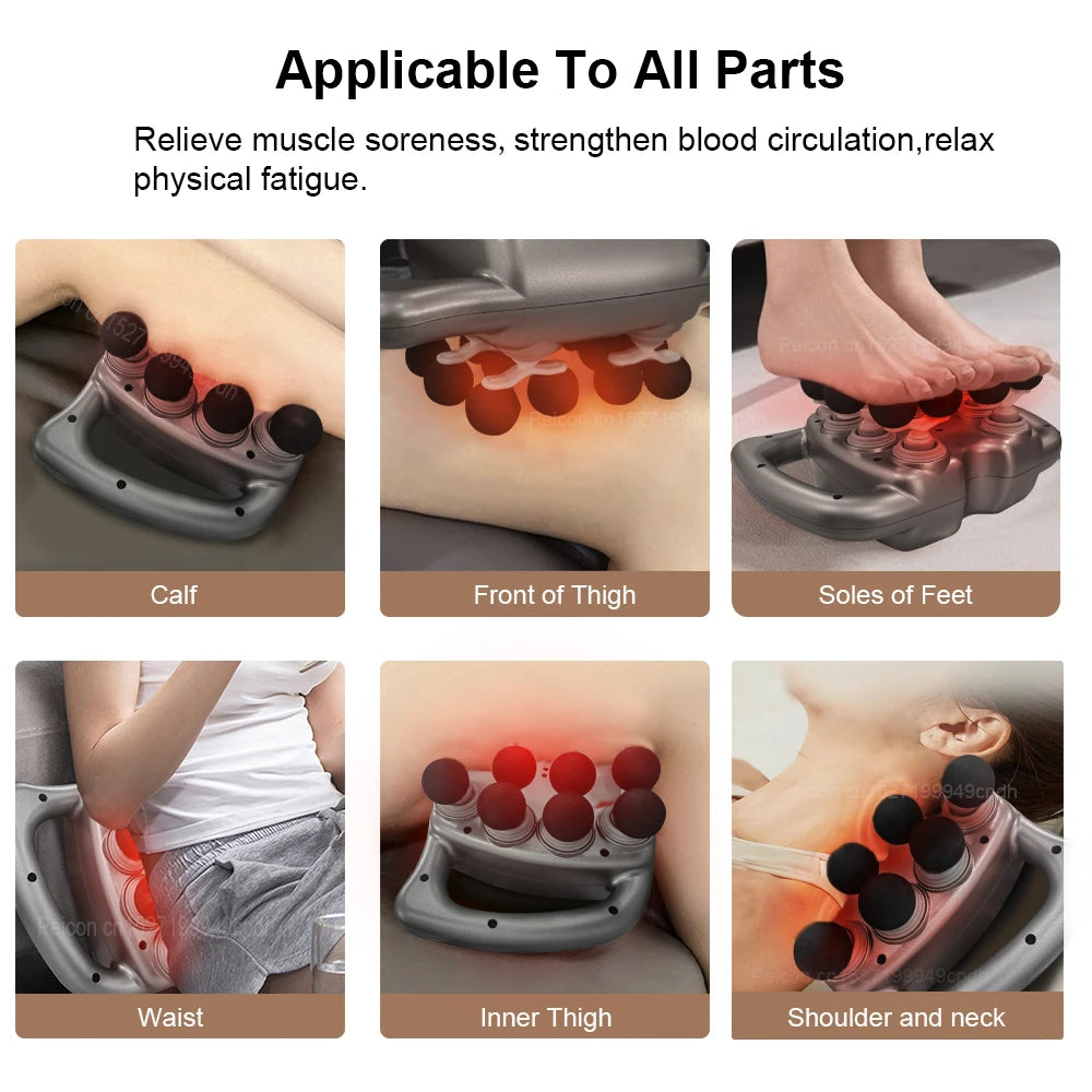 Head Fascia Massage Gun High Frequency Deep Tissue Therapy Neck/Shoulder/Waist Relief