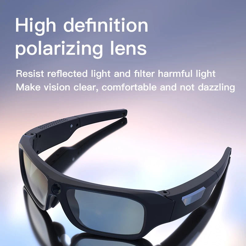 4K Ultra HD Smart Glasses Camera Polarized Sunglasses with Video Recording 256GB Storage & Real-time Playback for Driving/Cycling/Sports