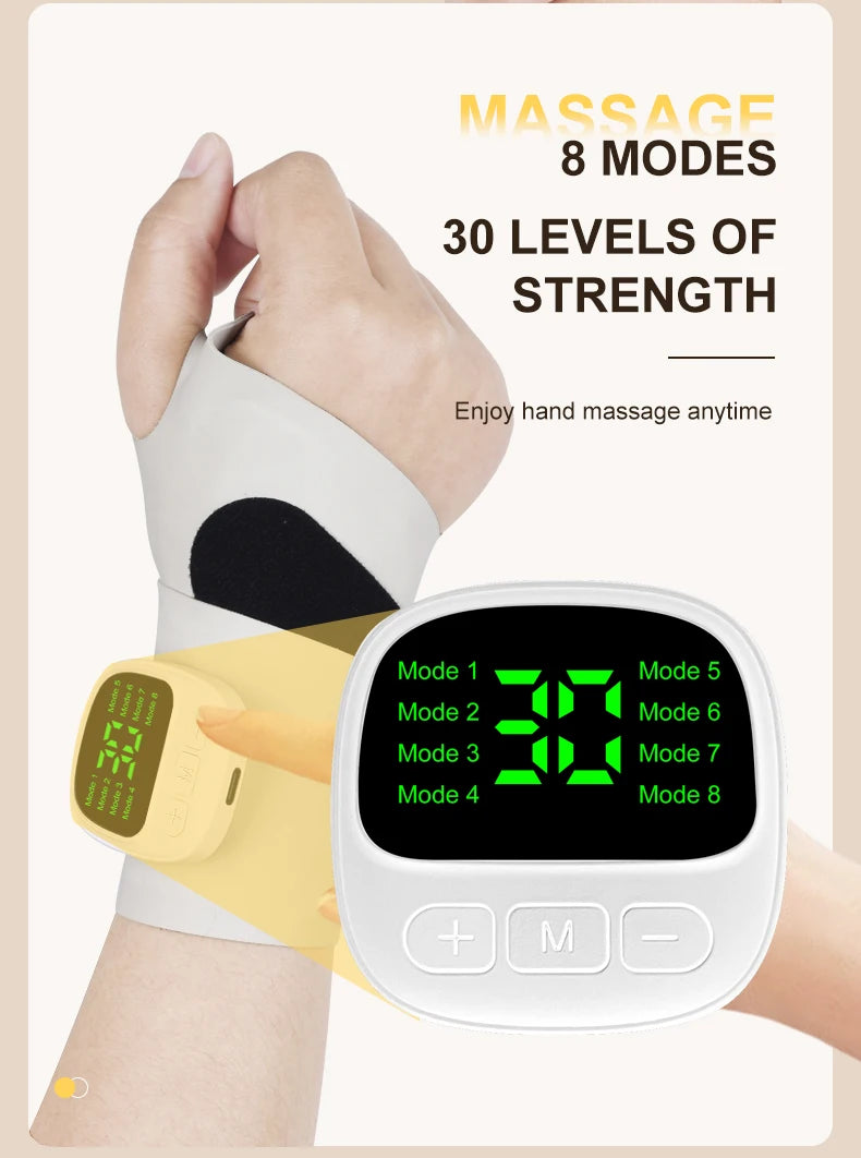 Appareil de massage du poignet sans fil à chargement USB soulage la ténosynovite/fatigue de la main de la souris appareil de thérapie par vibration portable