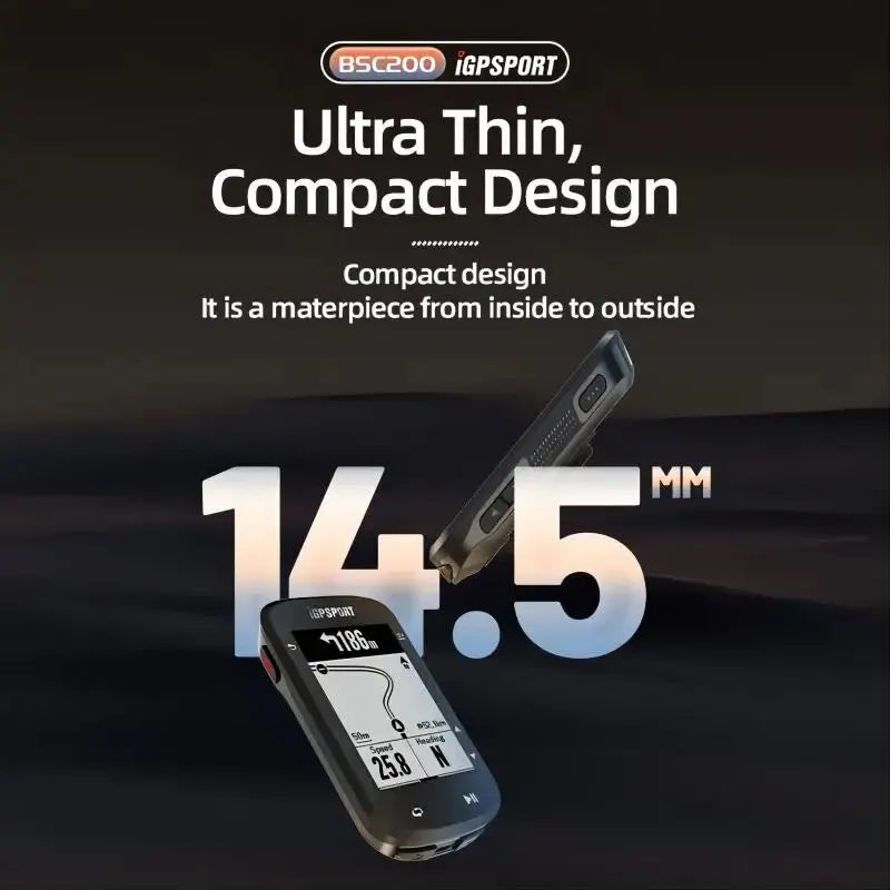 Compteur de vélo GPS sans fil ANT+/Bluetooth 5.0, compteur de vitesse avec odomètre et navigation d'itinéraire pour vélos de route/VTT