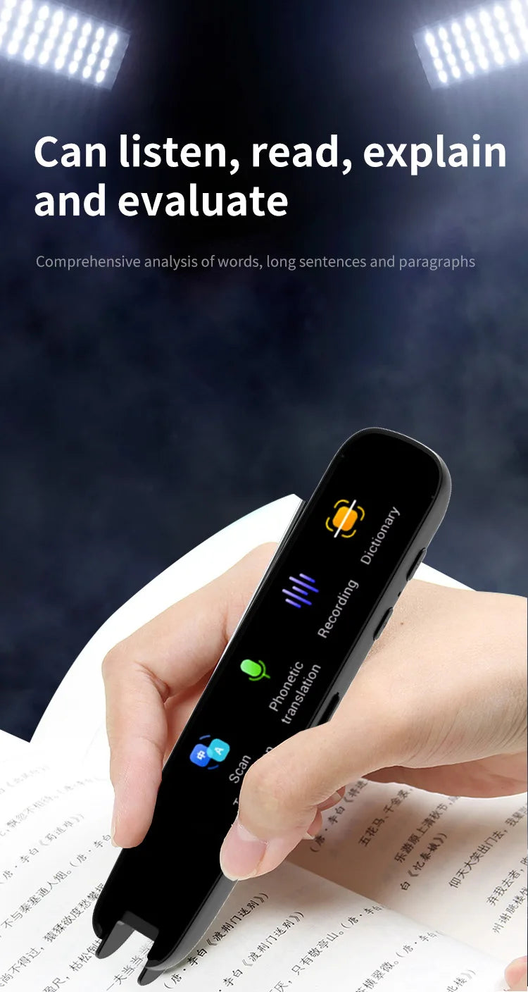 123-Language Smart Pen Offline Textbook Scanner & English Dictionary with Voice Translation