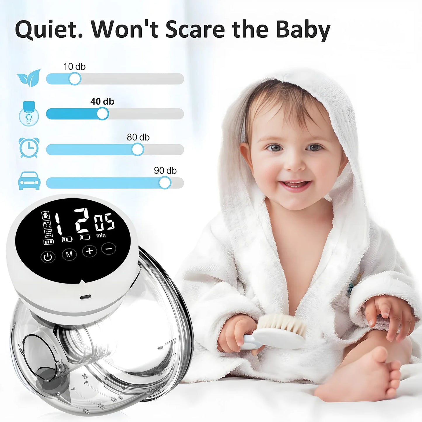 Elektrische automatische Milchpumpe für Mutter- und Babyprodukte, tragbare Milchpumpe zum Melken und Melken von Muttermilch