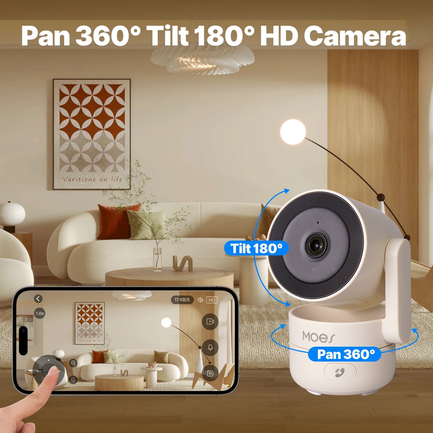 4Mp High-Definition Infrared Night Vision Motion Sound Detection Monitor Panoramic Patrol Tuya Wifi Indoor Gimbal Intelligent Security Camera