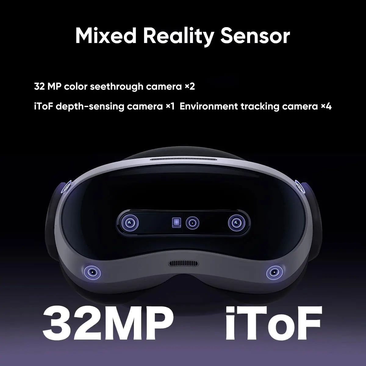 4 Ultra VR-MR Headset with 4K Micro-OLED Display Wireless 6DOF Tracking 3200MP Color Passthrough Snapdragon XR2 Gen 2 105° FOV PC/Android Compatible
