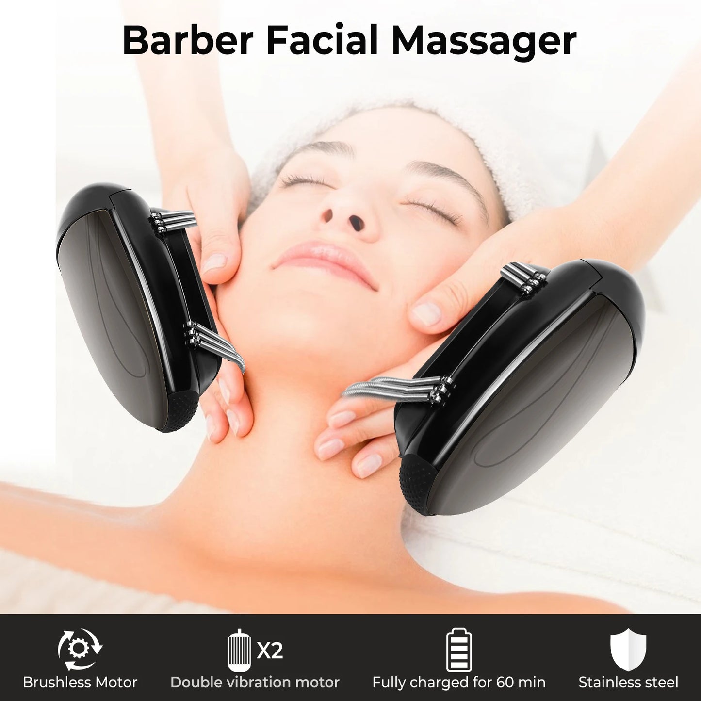 Masseur vibrant sans fil professionnel avec chaleur, rechargeable par USB, pour le corps, le cou, le dos, la tête et le visage