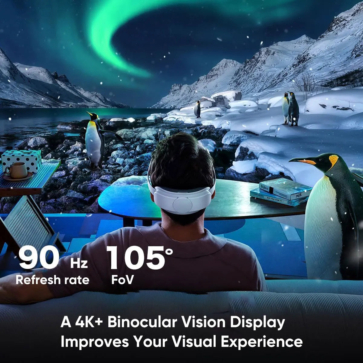 4 Ultra VR-MR Headset with 4K Micro-OLED Display Wireless 6DOF Tracking 3200MP Color Passthrough Snapdragon XR2 Gen 2 105° FOV PC/Android Compatible