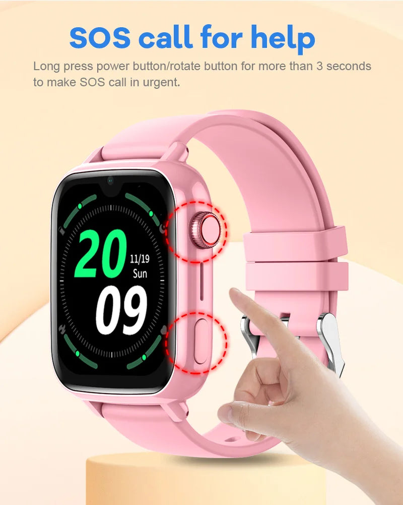 4G Kids Smart Watch GPS WiFi Video Call SOS Tracker Camera Monitor Location Phone Watch