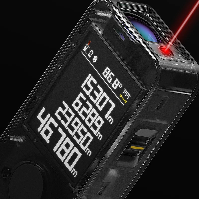 Smart Laser Measure Pro 50 m/165 ft digitales Maßband mit 0,1 mm Präzision und Echtzeit-LED-Anzeige (Typ C wiederaufladbar)