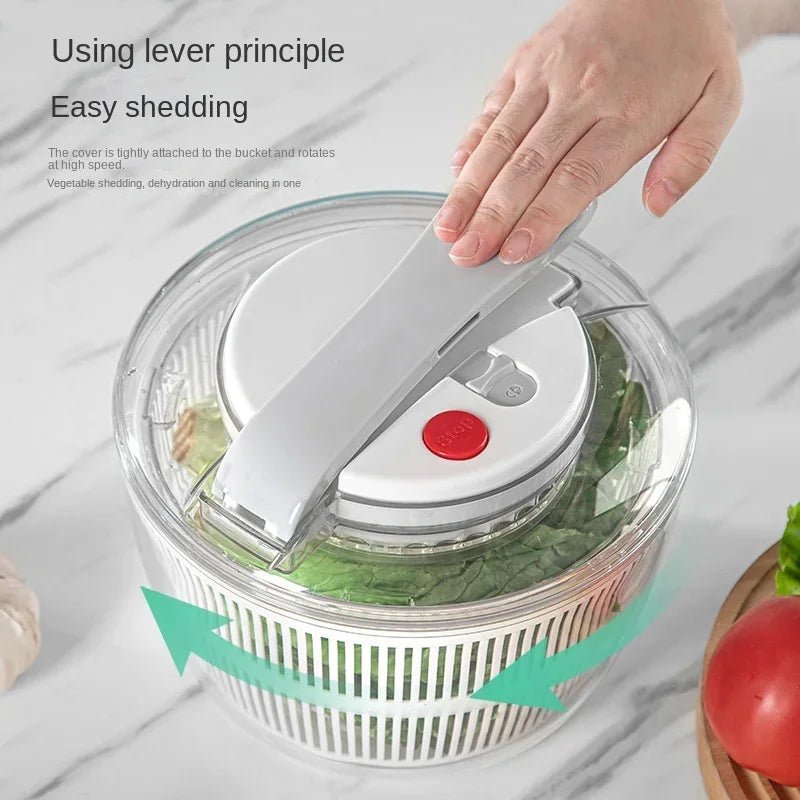 Salad Vegetable Dryer, Vegetable Salad Rotating Machine, Lettuce Leaf Vegetable Multifunctional Vegetable Cleaning Machine