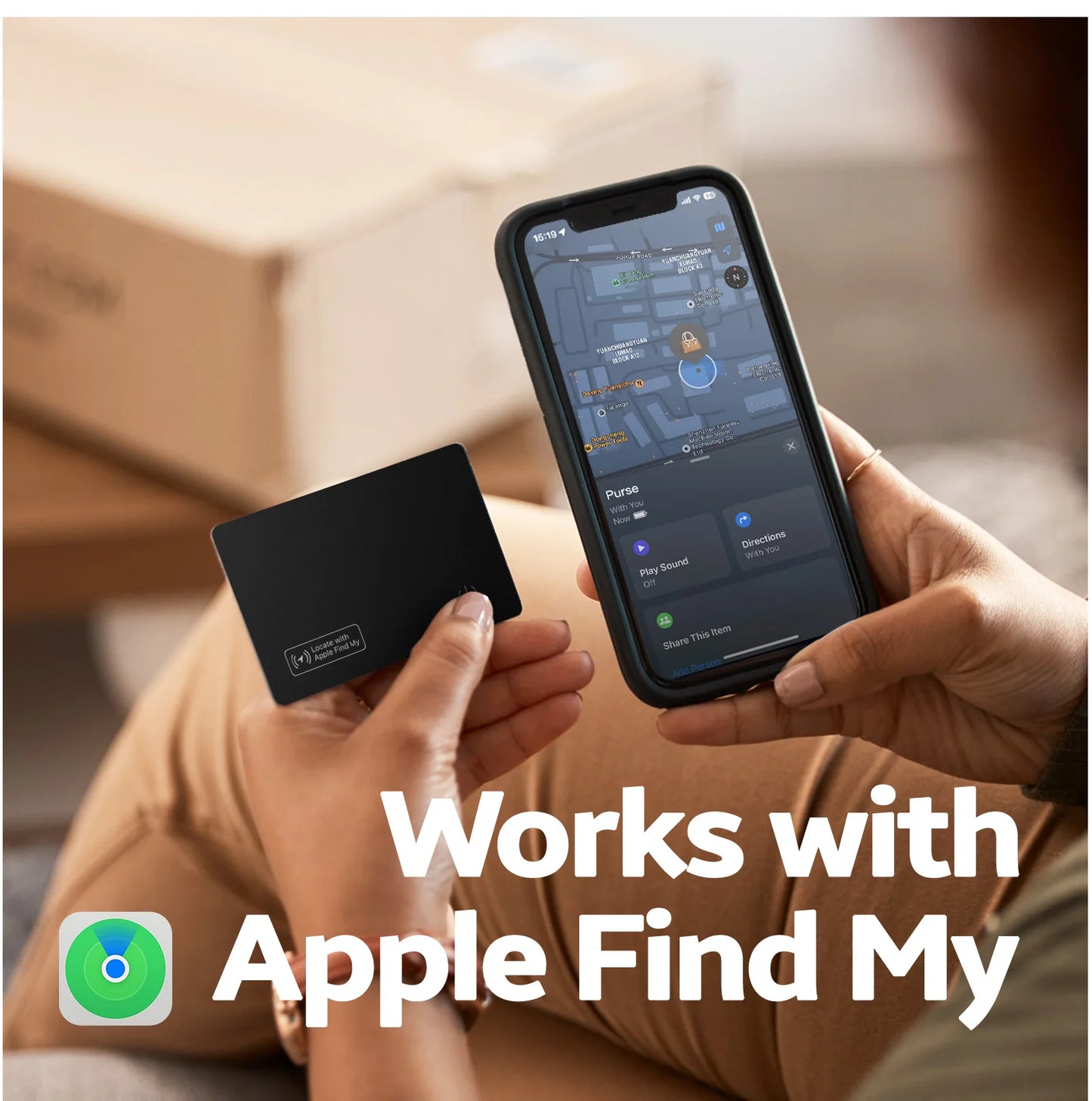 Apple Find My GPS Tracker Card Wireless Charging Slim Wallet Locator iPhone AirTag Replacement Smart Tag for Keys/Wallet/Purse