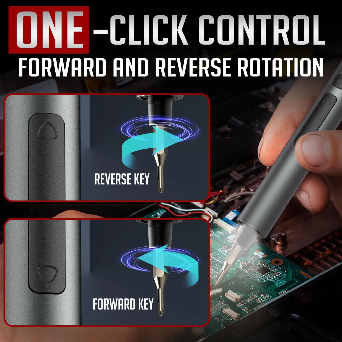 Professional 75-in-1 Magnetic Electric Screwdriver Kit 71 PH/TX Bits & 3 LED Lights Precision Power Tool for Electronics Repair