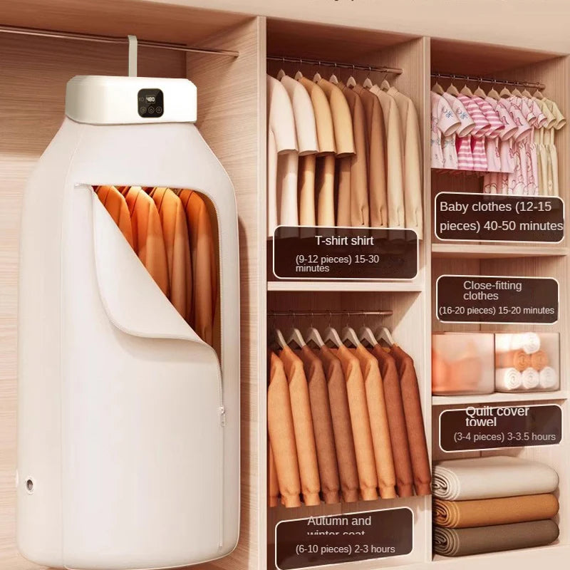 Portable Multifunction Dryer Energy Saving Remote Control Laundry Helper for Apartments with Foldable Design & 2-Layer Drying Space