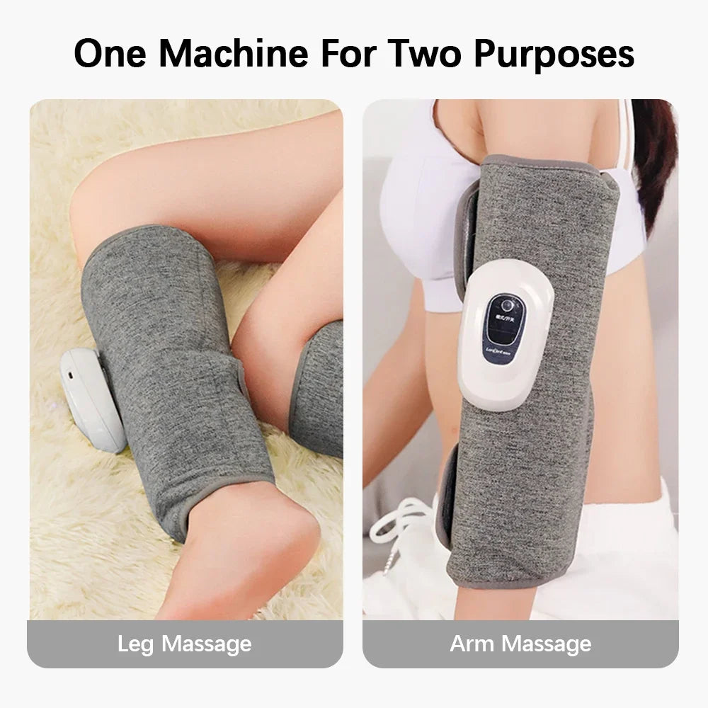 Masseur de pieds à airbag 360° avec mode de pression d'air à 3 vitesses/relaxation des mollets/double usage pour le bureau et la maison