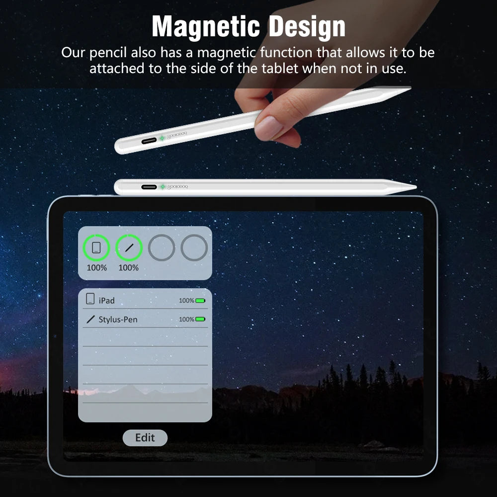 Stylet Bluetooth compatible avec iPad Pen Pro 11 12 9 Air 4 Air 5 Apple Pencil