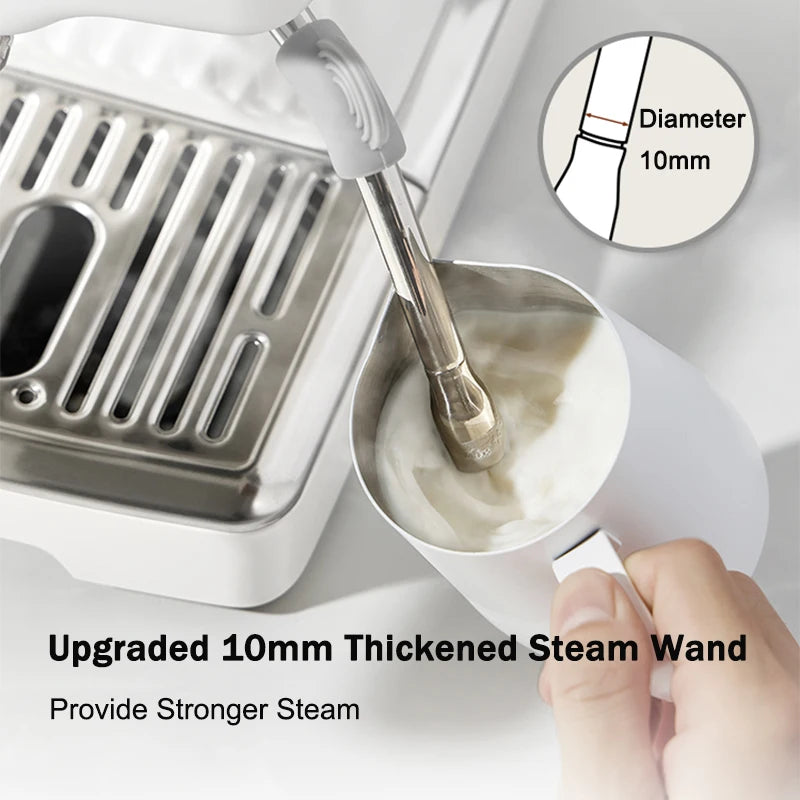 220V Commercial Italian Coffee Machine 58mm Bottomless Handle Stainless Steel Extraction System Professional Steam Milk Frother