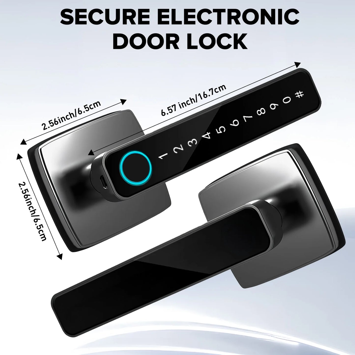Smart Fingerprint Door Lock Keyless Entry with APP/Keypad/IC Card for Home Hotel Office Front Door