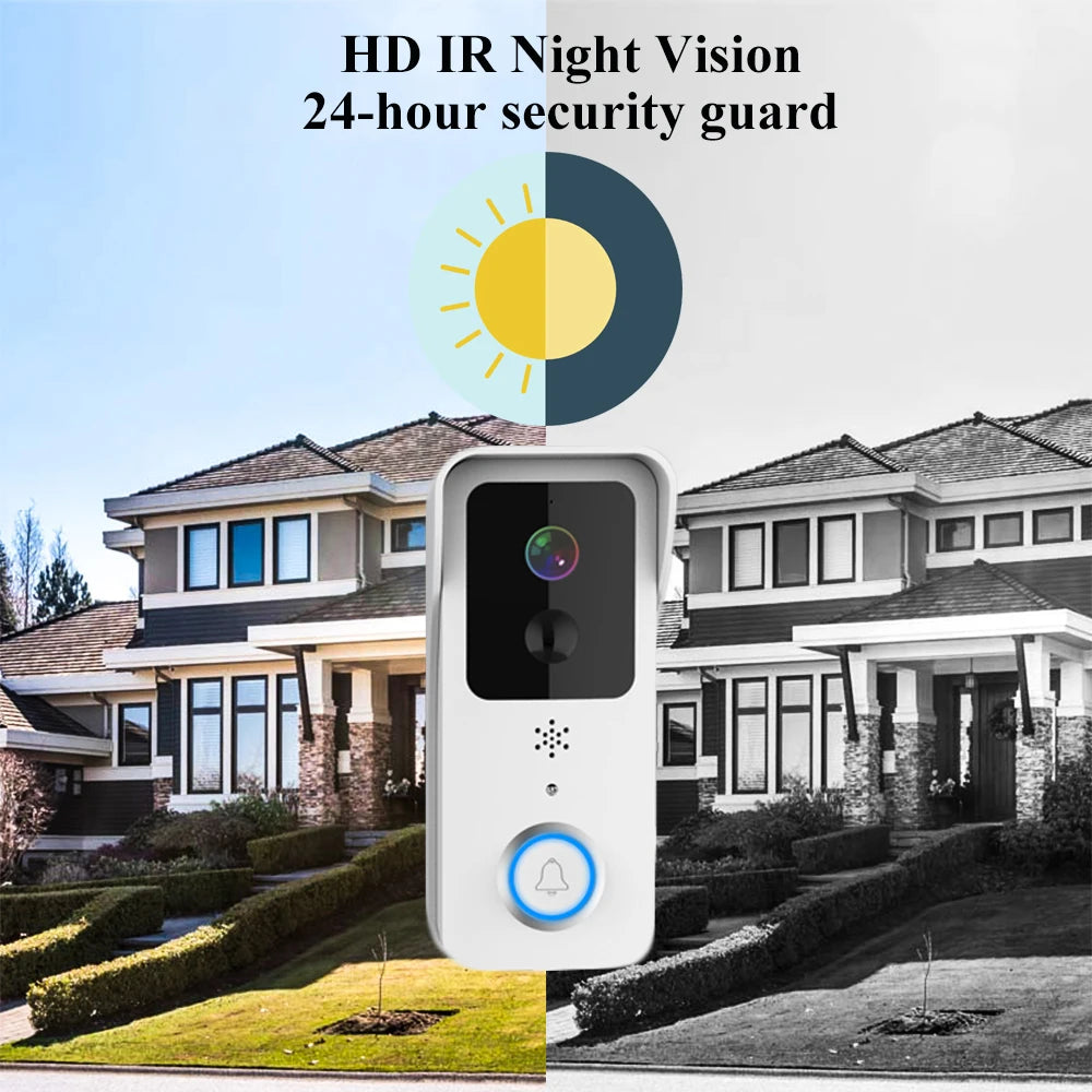 Tuya Smart 5G/2.4G WiFi Video Doorbell 1080P HD Outdoor Wireless Camera, Weatherproof Intercom, Motion Detection Two-Way Audio AC/DC Power Remote Access Compatible with Alexa/Google Assistant