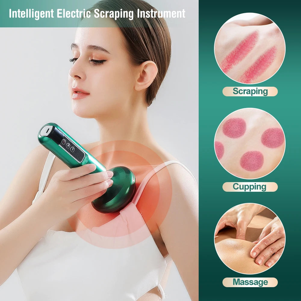 Infrared Thermal Therapy Slimming Massage Electric Cupping Massager Vacuum Suction Cup Scraping Anti Fat Mass Beauty and Health Care Scraping