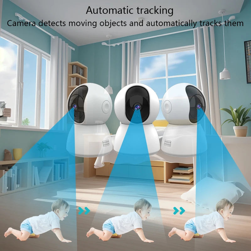Smart 4MP HD WiFi IP Cam Auto Tracking Indoor Security CCTV/Baby Monitor with Night Vision