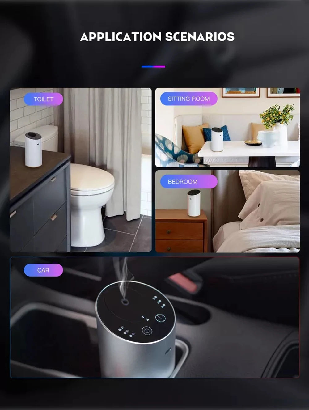 Diffuseur d'arômes intelligent pour CVC, machine de parfum commerciale IoT-Fluid Nano Atomisation pour voiture/maison/hôtel