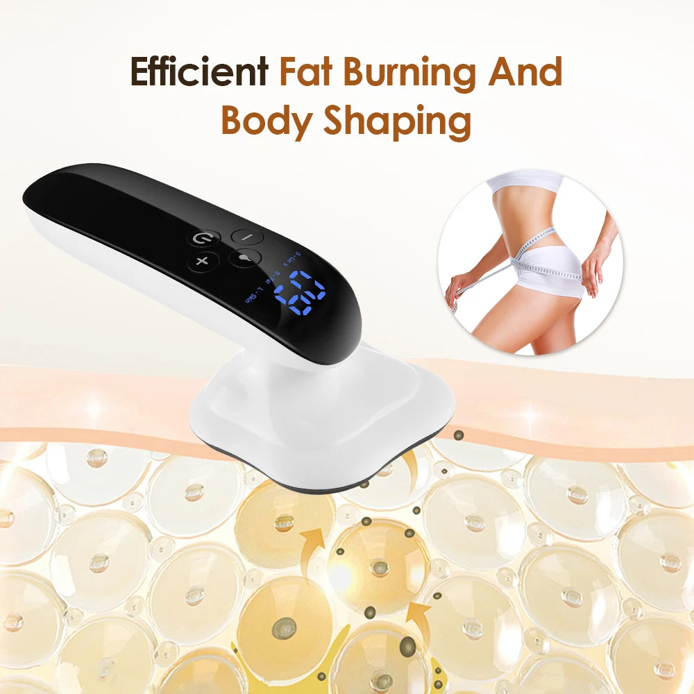 Professional Cordless Body Sculpting Machine 6 in 1 RF Cavitation Fat Remover for Belly/Thighs/Arms with LED Display & 3 Speed Modes