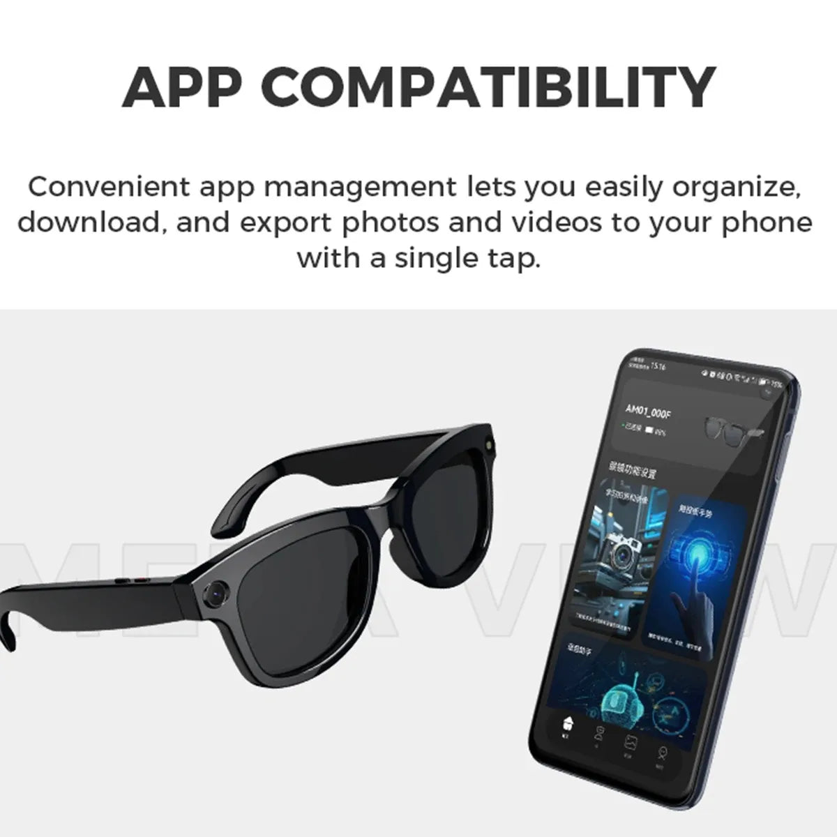 Smart AI Glasses Pro HD Anti-Shake Camera Noise-Canceling Calls & Wireless Bluetooth Eyewear