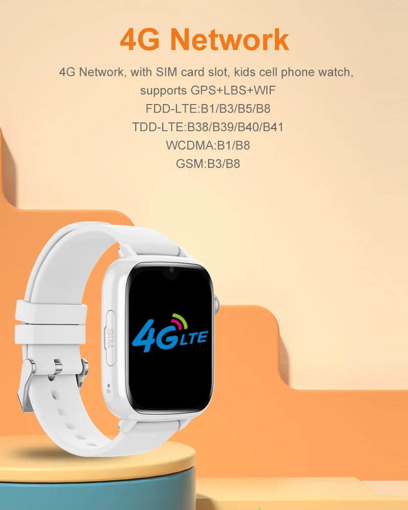 4G Kids Smart Watch GPS WiFi Video Call SOS Tracker Camera Monitor Location Phone Watch