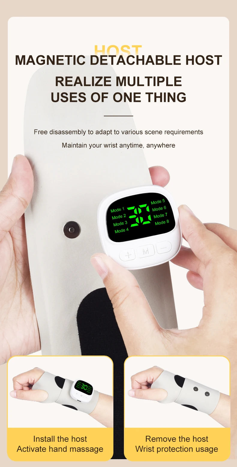 Appareil de massage du poignet sans fil à chargement USB soulage la ténosynovite/fatigue de la main de la souris appareil de thérapie par vibration portable