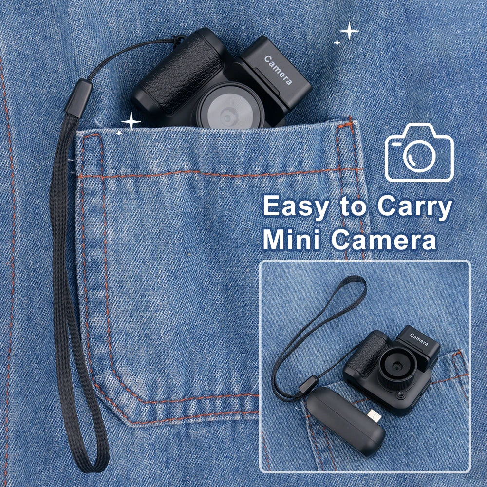 1080P HD Mini Camera w/ Screen Flash & Battery Dock Ultra Compact Portable Video Recorder
