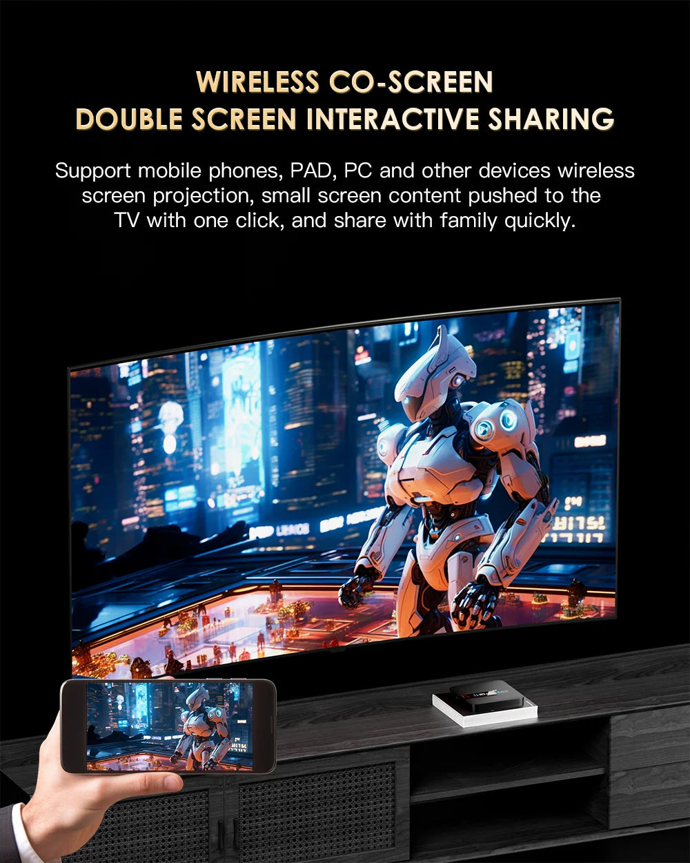 Ultra high speed 1080P set-top box smart TV box WiFi 6 Android 10 6K 4K 3D media player