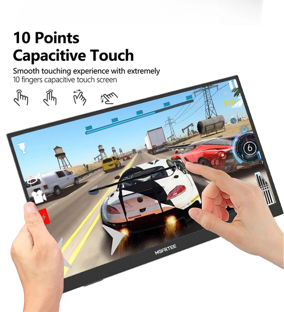 16" Touch Portable Monitor 2K 16:10 IPS Screen 96% sRGB 350cd/m² HDR Type-C/HDMI Dual Ports