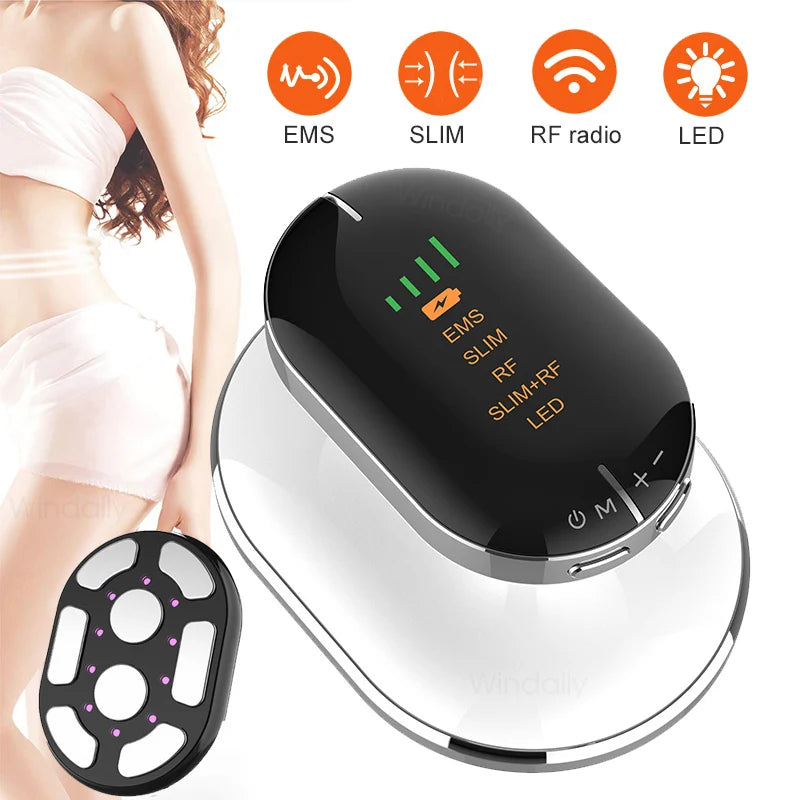 EMS+RF dual frequency lipolysis instrument intelligent slimming body shaping/LED phototherapy/fat burning massage three in one (suitable for slimming waist and legs)
