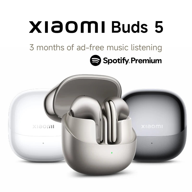 Active noise cancelling HiFi wireless Bluetooth recording earphones with lossless audio TWS AI original Xiaomi Buds 5 earphones