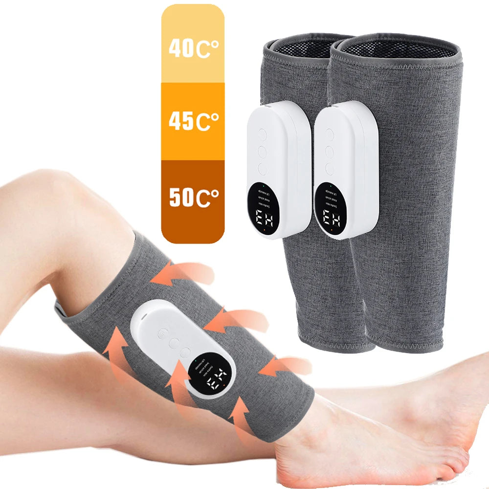 3 Modes of Sir Compression Leg Massage, Foot and Calf Muscles Relaxation, Blood Circulation 360 ° Airbag Calf Massager