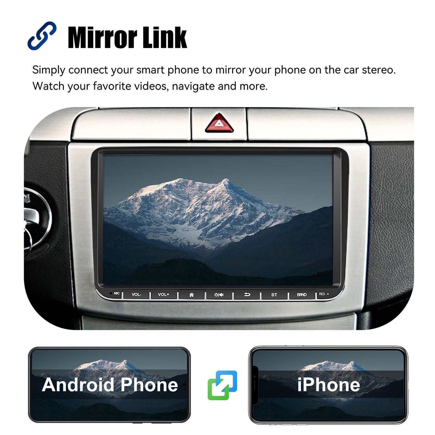 9" Android 14 4+64G Wireless CarPlay Stereo for VW Golf/Passat/Polo/Touran/Tiguan GPS NAVI WIFI BT FM EQ