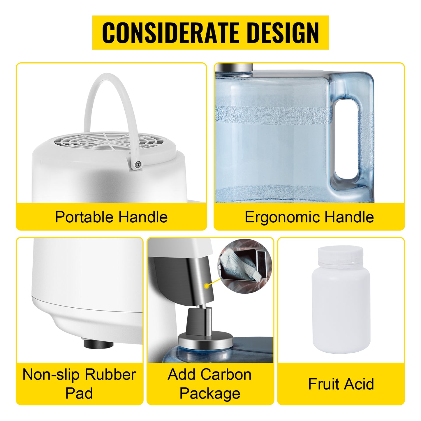 4L Medical Distilled Water Machine with Heating & Filtration 304 Stainless Steel Home/Office Use