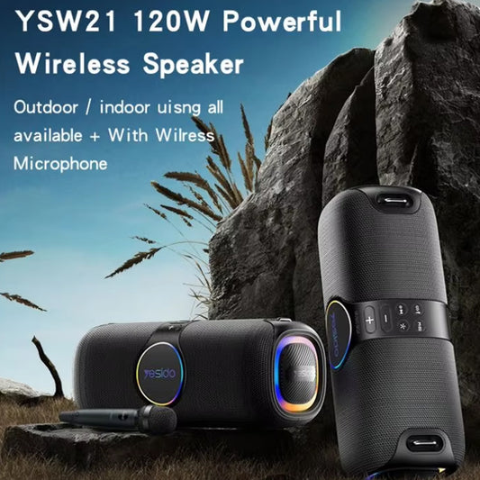 UHF Microphone Powerful Wireless Speaker with RGB light BT5.0(10 pieces)