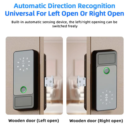 Tuya intelligent fingerprint lock Bluetooth/APP/IC card/password four in one anti-theft door wooden door universal electronic lock