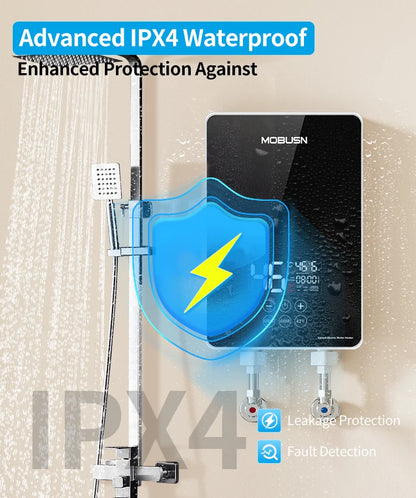 ‌6000W Instant Electric Water Heater Portable & Energy Saving with LED Display for Hotel/Commercial/Household