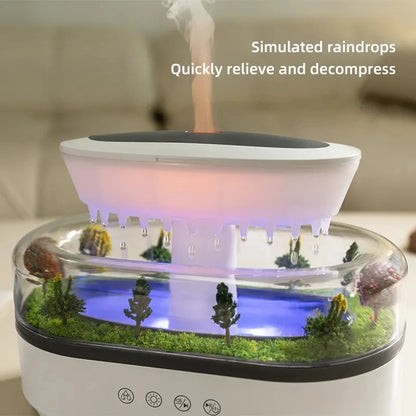 Intelligente Aromatherapie-Maschine mit weißem Rauschen, Mikrolandschaftsbefeuchtung + 7-farbiges Umgebungslicht, Gerät zur Stressreduzierung im Schlafzimmer und zur Schlafförderung