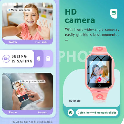 4G Smart Watch Children's Gift GPS WiFi 1000mAh Video Call Tracker Location SOS Call Back Monitor Mobile Watch