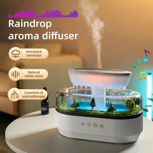 Intelligent white noise aromatherapy machine micro landscape humidification+7-color ambient light bedroom stress reducing and sleep aid device