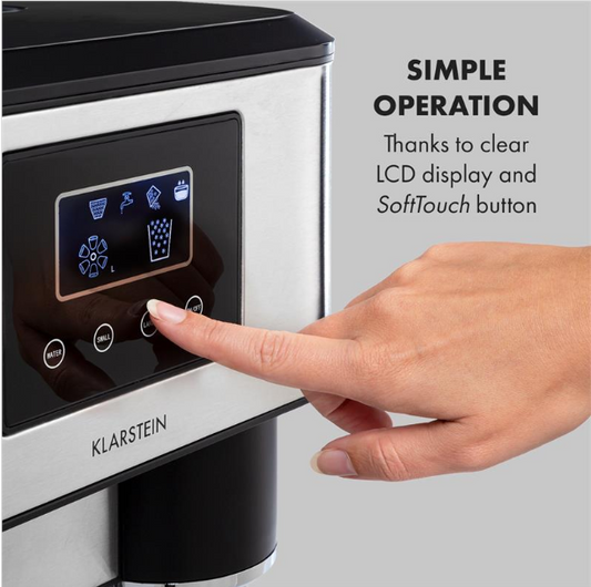 15-18kg Household Desktop Ice Maker Dispenser with Bullets, Crushed Ice, and Cold Water