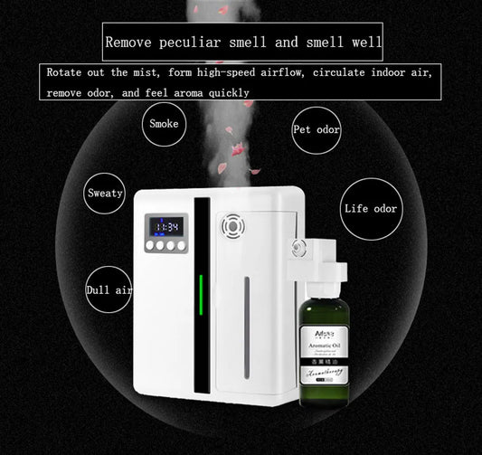 Machine d'aromathérapie murale intelligente Bluetooth 160 ml, grande capacité, système de parfum pour hall d'hôtel/maison, prend en charge le contrôle de la minuterie par application