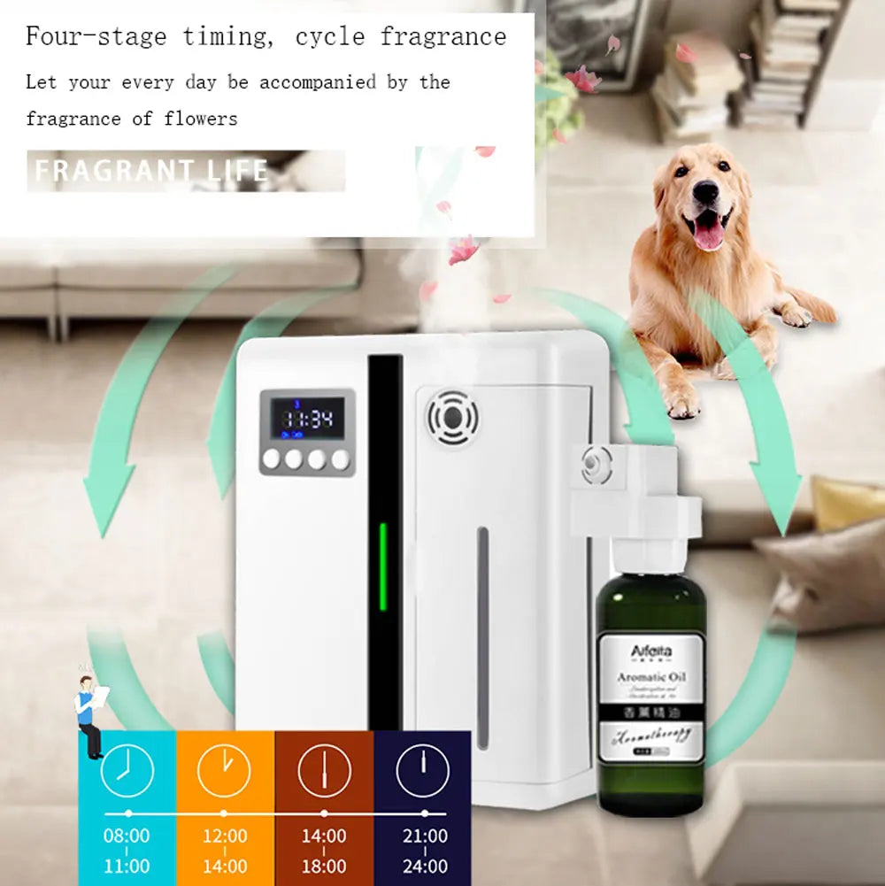 Machine d'aromathérapie murale intelligente Bluetooth 160 ml, grande capacité, système de parfum pour hall d'hôtel/maison, prend en charge le contrôle de la minuterie par application