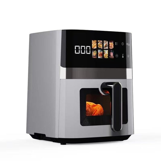 Home Intelligent Large Capacity Stainless Steel Air Fryer With Visual Display and Digital Control