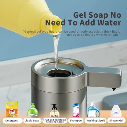Smart Touchless Soap Dispenser 304 Stainless Steel Auto Foam/Liquid for Kitchen Bathroom