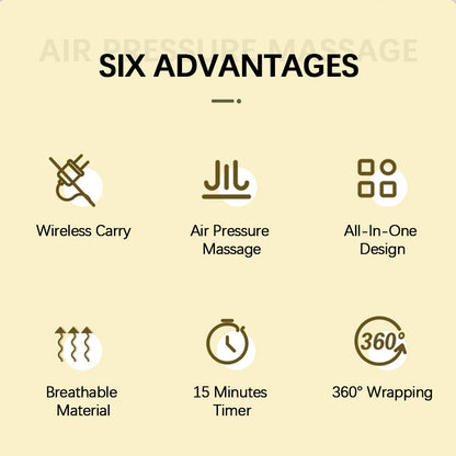 Masseur de pieds à airbag 360° avec mode de pression d'air à 3 vitesses/relaxation des mollets/double usage pour le bureau et la maison