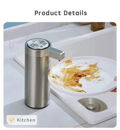 Smart Touchless Soap Dispenser 304 Stainless Steel Auto Foam/Liquid for Kitchen Bathroom